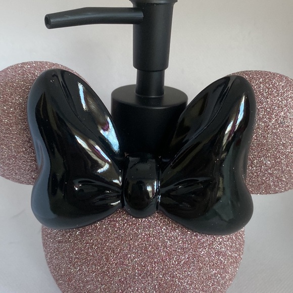 Disney Purple Glitter & Black Minnie Mouse Soap Dispenser & Toothbrush Holder - Picture 3 of 9